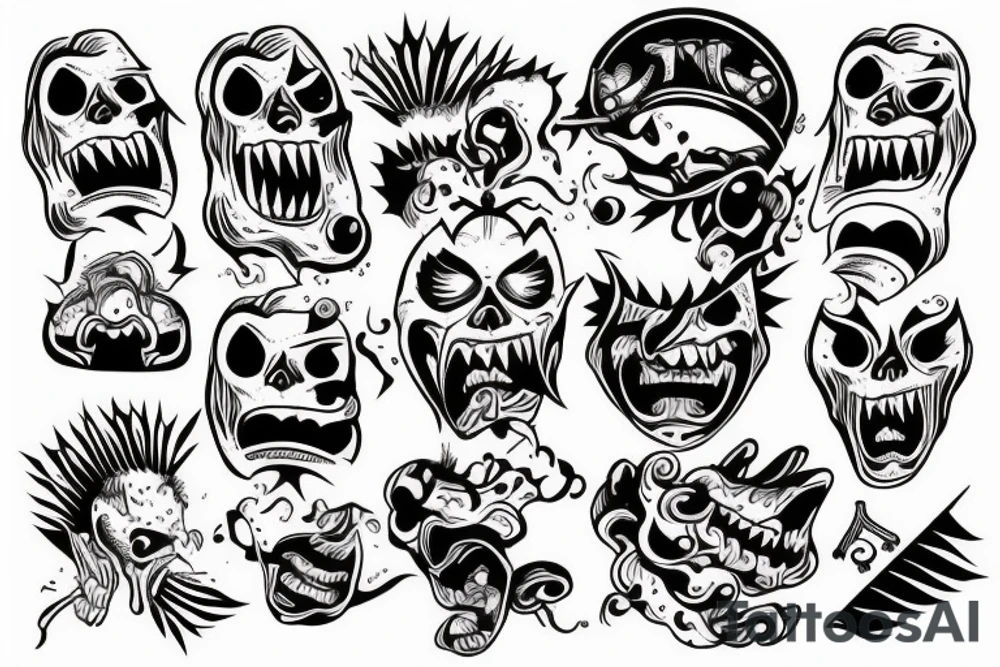 one c tooth with a face that screams in pain tattoo idea one c tooth with a face that screams in pain tattoo idea