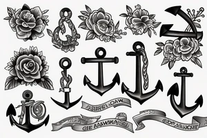 a girl with an anchor in hawaii tattoo idea