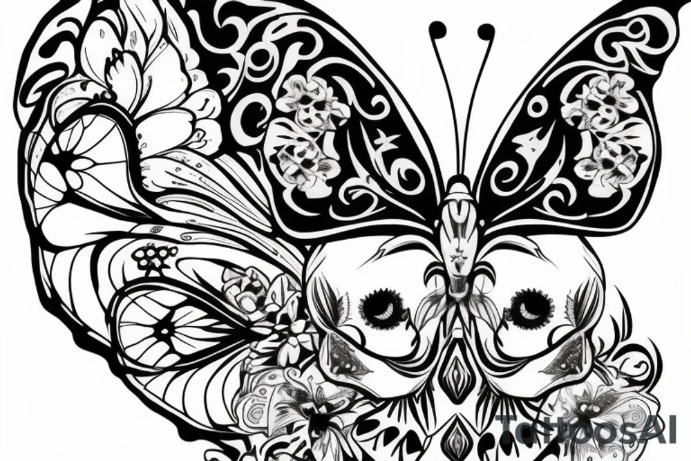 butterfly with a skull pattern on the wings tattoo idea butterfly with a skull pattern on the wings tattoo idea