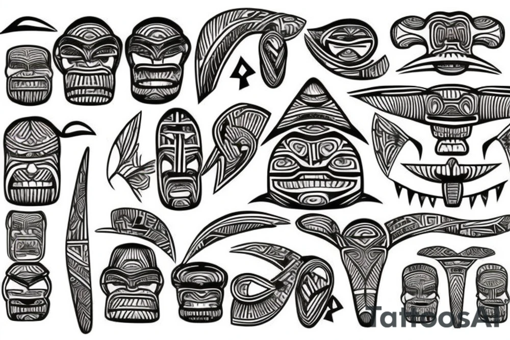 New Zealand Maori tiki tattoo idea