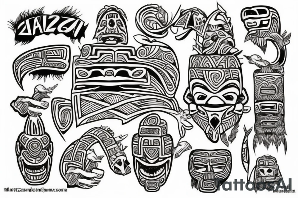 New Zealand gade  Maori hei tiki tattoo idea