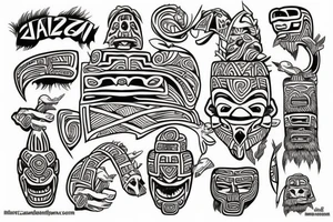 New Zealand gade  Maori hei tiki tattoo idea
