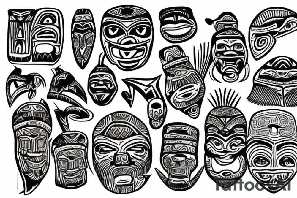 New Zealand gade  Maori hei tiki tattoo idea