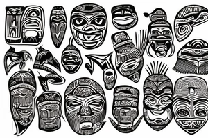 New Zealand gade  Maori hei tiki tattoo idea