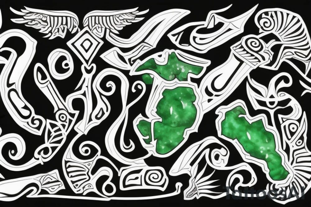 New Zealand jade  Maori pounamu tattoo idea