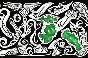 New Zealand jade  Maori pounamu tattoo idea