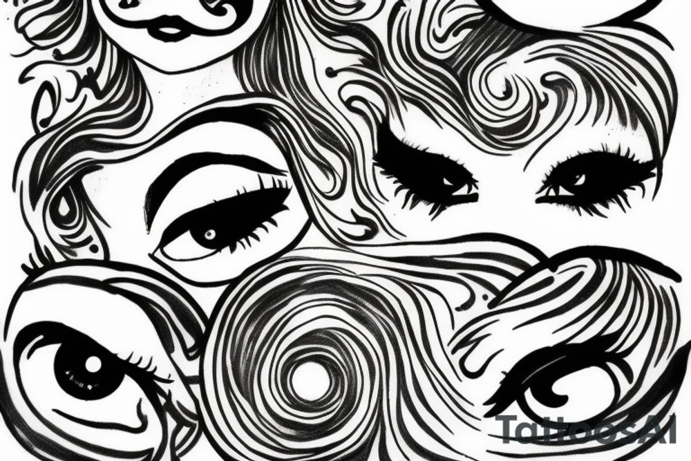 cloud eye rain tattoo idea