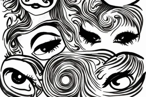 cloud eye rain tattoo idea