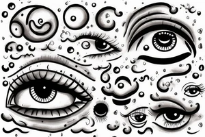 cloud eye rain tattoo idea