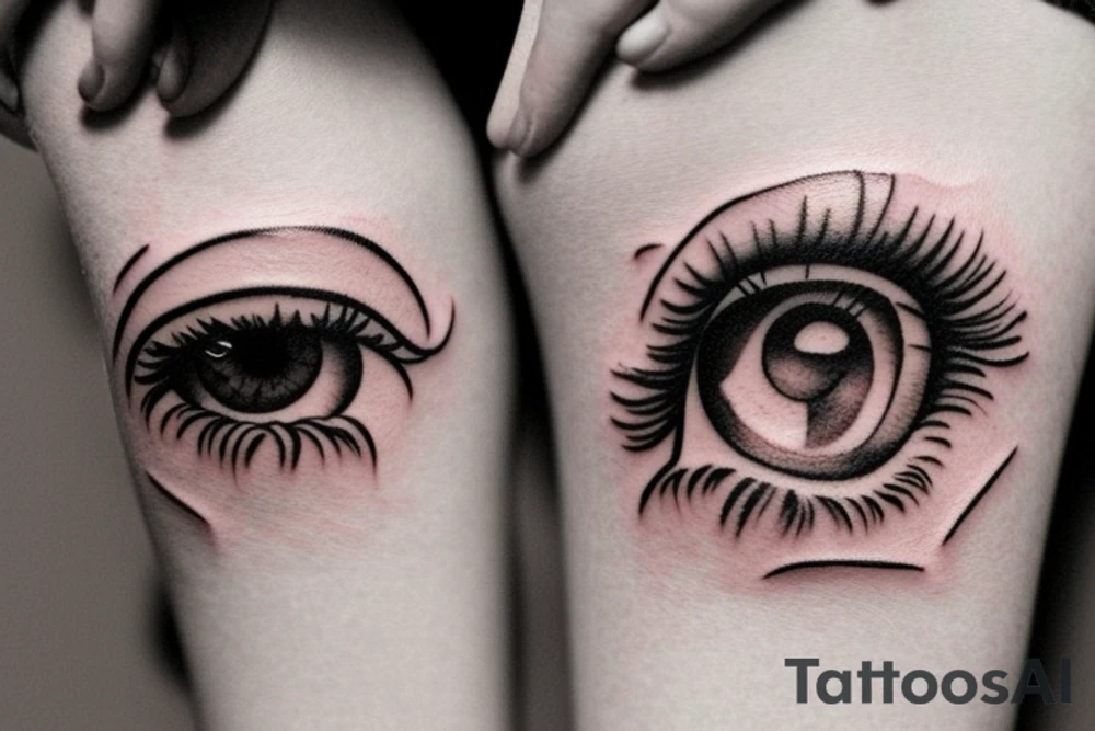 cloud eye rain tattoo idea