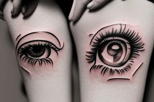 cloud eye rain tattoo idea