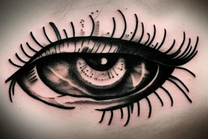 cloud eye rain tattoo idea