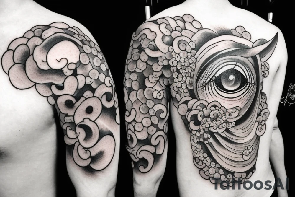 cloud eye rain tattoo idea