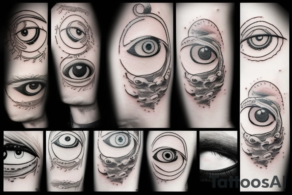 cloud eye rain tattoo idea