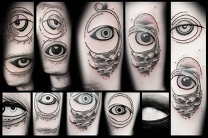 cloud eye rain tattoo idea