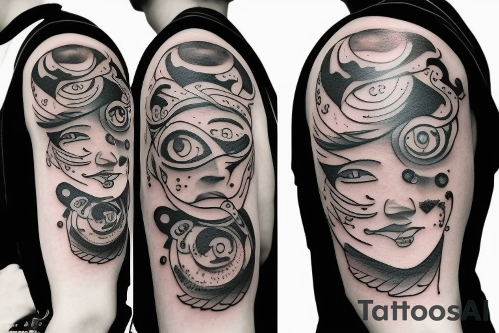 cloud eye rain tattoo idea