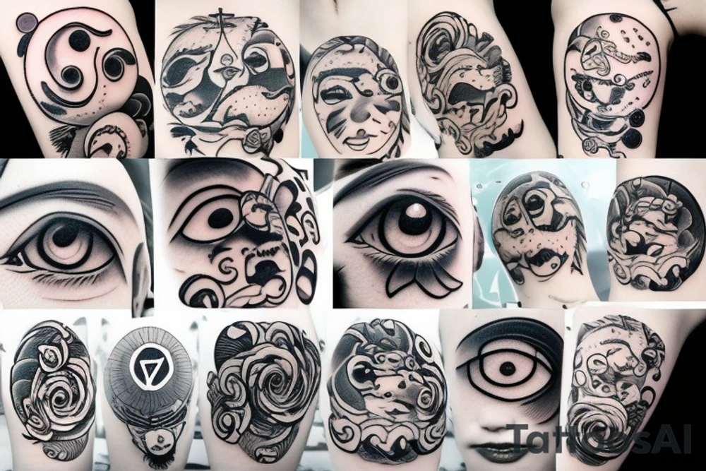cloud eye rain tattoo idea