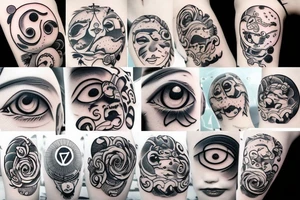 cloud eye rain tattoo idea