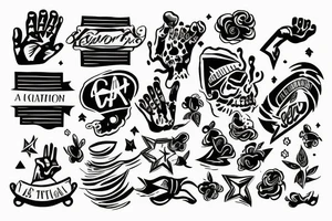 hand with a letter tattoo idea