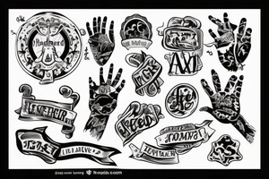 hand with a letter tattoo idea