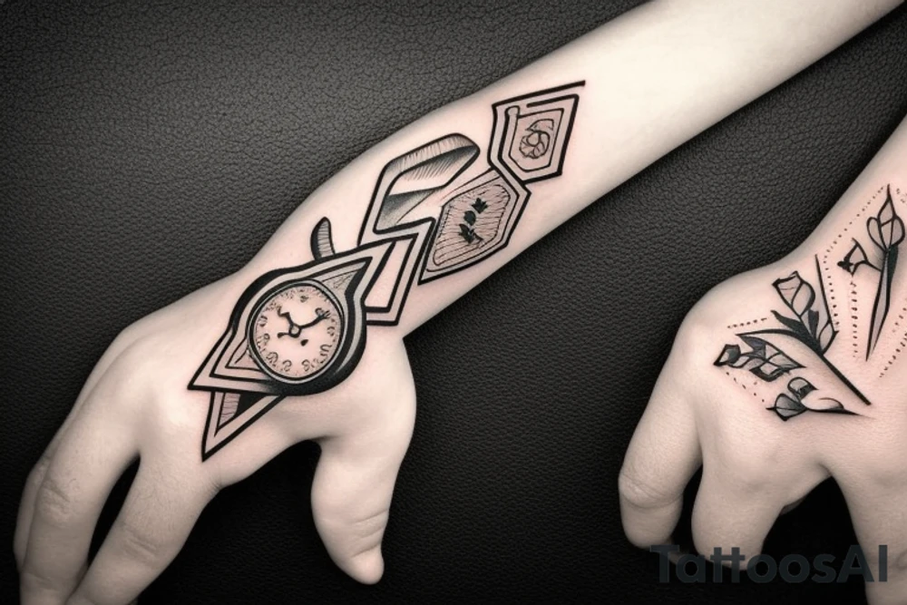 hand with a letter tattoo idea