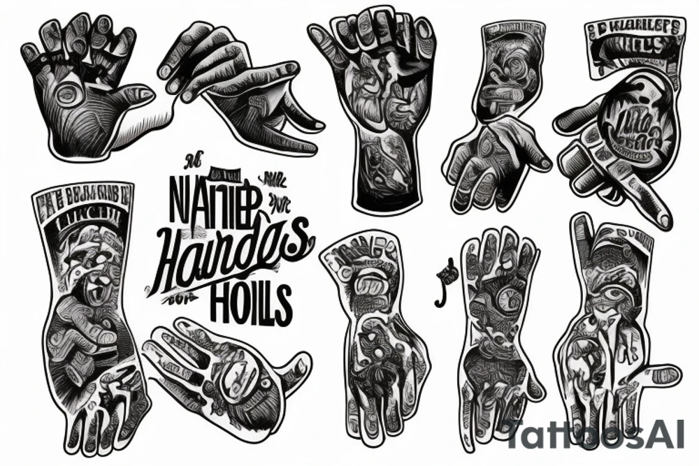 the hand that holds the letter tattoo idea