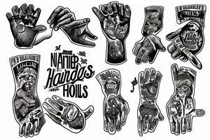 the hand that holds the letter tattoo idea