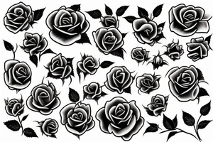 lots of roses tattoo idea
