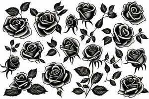 lots of roses tattoo idea