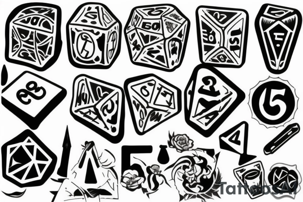 dice 666 tattoo idea