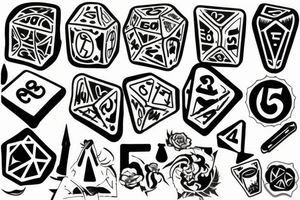 dice 666 tattoo idea