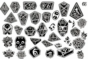 dice 666 tattoo idea