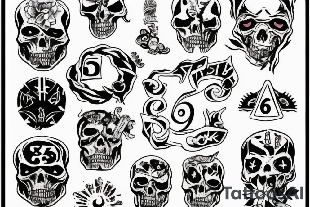dice 666 tattoo idea