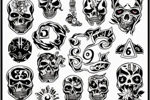 dice 666 tattoo idea