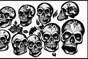 human skull tattoo idea
