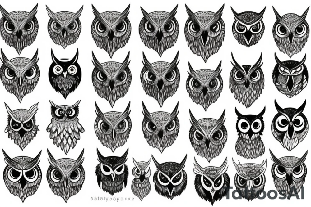 dead realistic owl tattoo idea