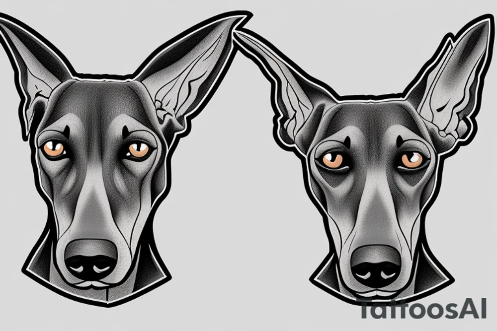dead realistic doberman angry and growling with rage tattoo idea dead realistic doberman angry and growling with rage tattoo idea