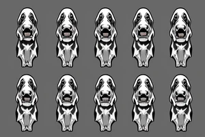 dead doberman angry and growling with rage tattoo idea