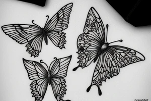 butterfly knife tattoo idea