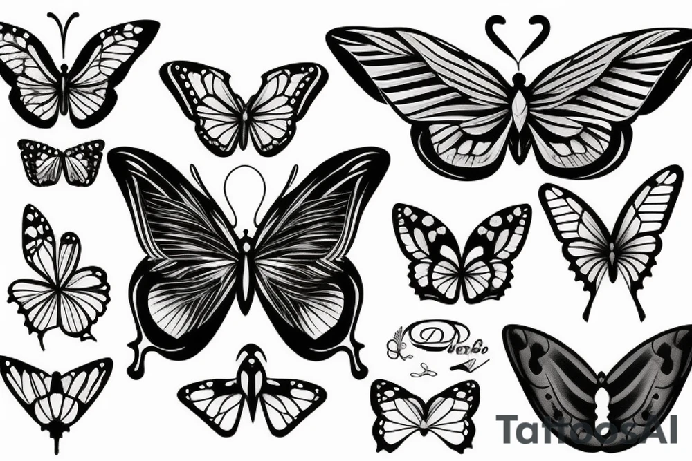 knife-butterfly tattoo idea