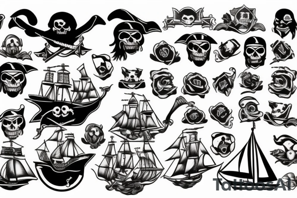Pirate ship tattoo idea