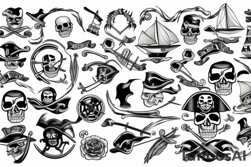 Pirate ship tattoo idea
