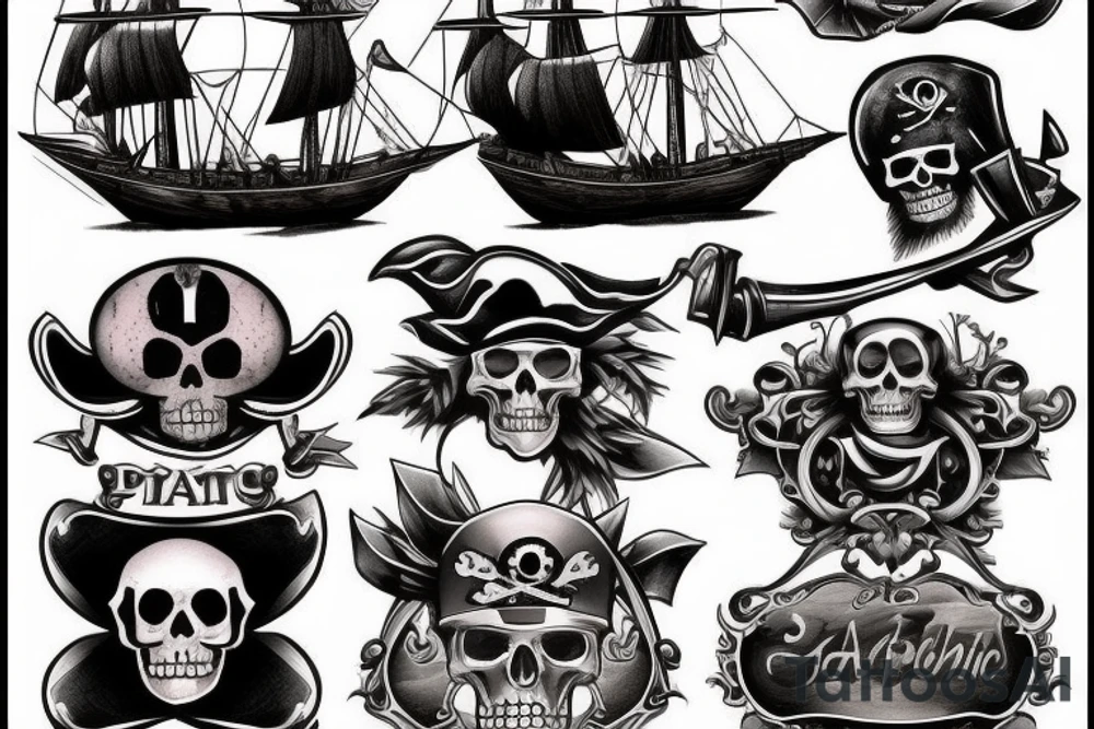 Pirate ship tattoo idea