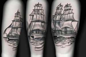 Pirate ship tattoo idea