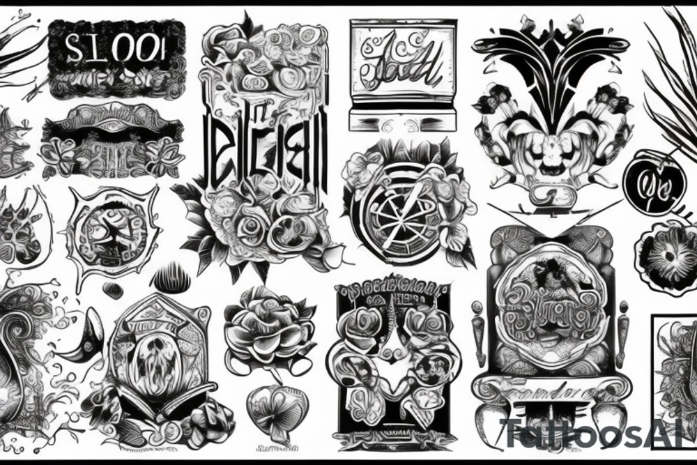 Sketch of an old-school tattoo tattoo idea