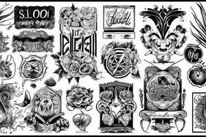Sketch of an old-school tattoo tattoo idea