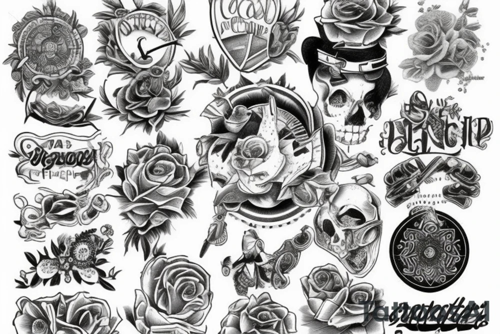 Sketch of an old-school tattoo tattoo idea