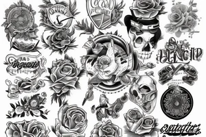 Sketch of an old-school tattoo tattoo idea