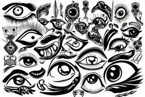 Sketch of an old-school tattoo Eyes tattoo idea