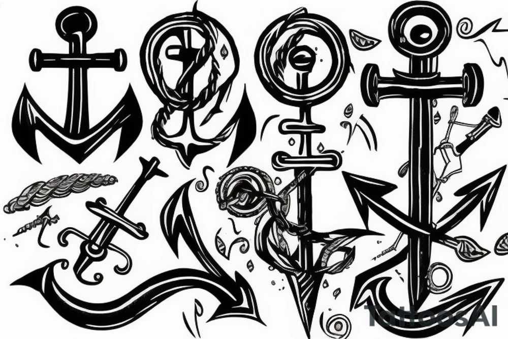 Sketch of an old-school tattoo Anchor tattoo idea